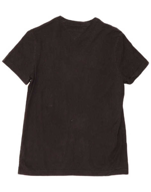 Tommy Hilfiger Camiseta gráfica para hombre Top XS Algodón negro