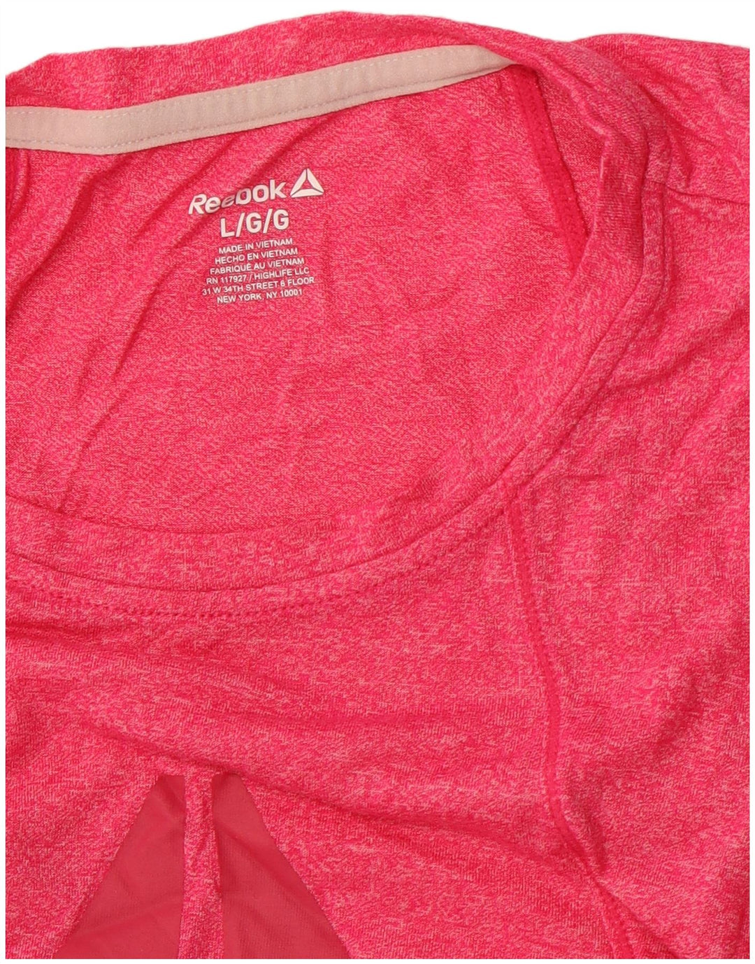 REEBOK Top sin mangas gráfico para mujer Reino Unido 40 Grande Rosa