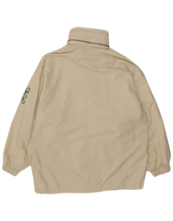 Elho Chaqueta impermeable holgada con capucha para hombre UK 36 Small Poliéster blanco