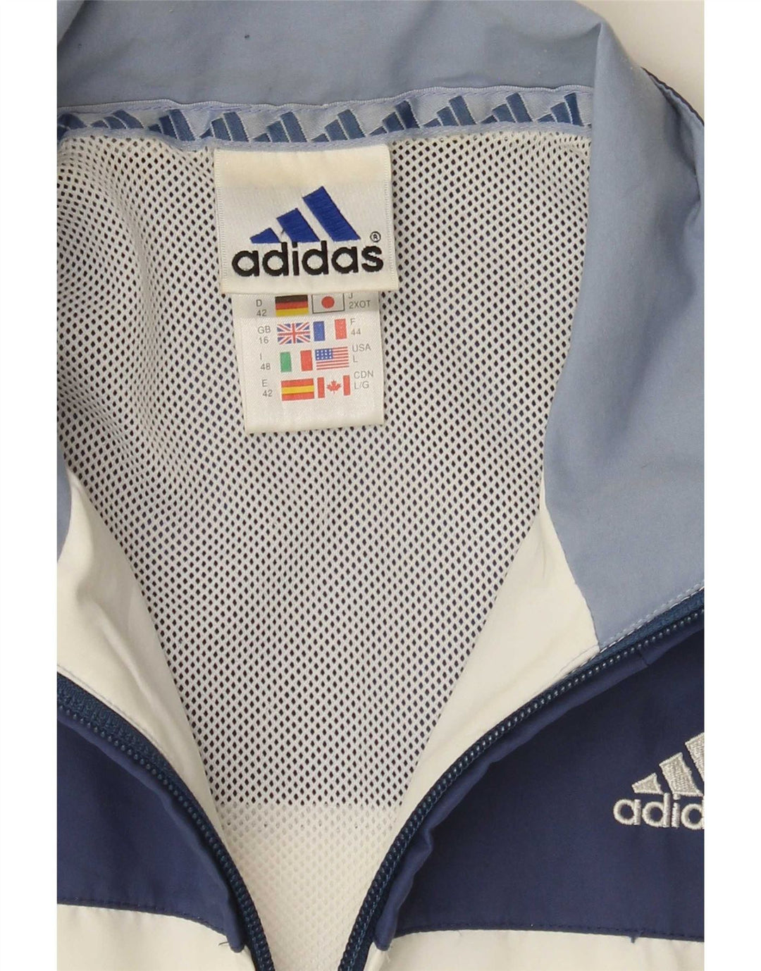 Adidas - Chaqueta de chándal extragrande para mujer, talla 40, talla grande, color blanco