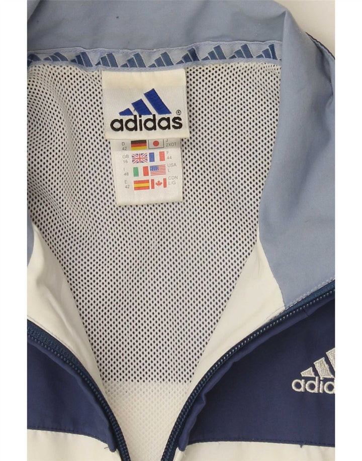 Adidas - Chaqueta de chándal extragrande para mujer, talla 40, talla grande, color blanco