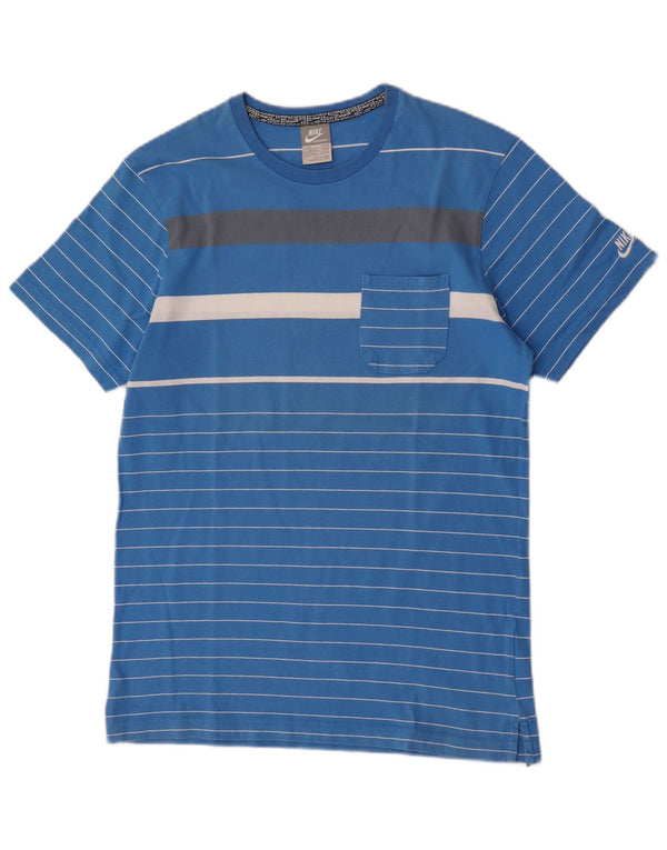 Nike - Camiseta para hombre, talla 39/41, algodón color block, color azul medio