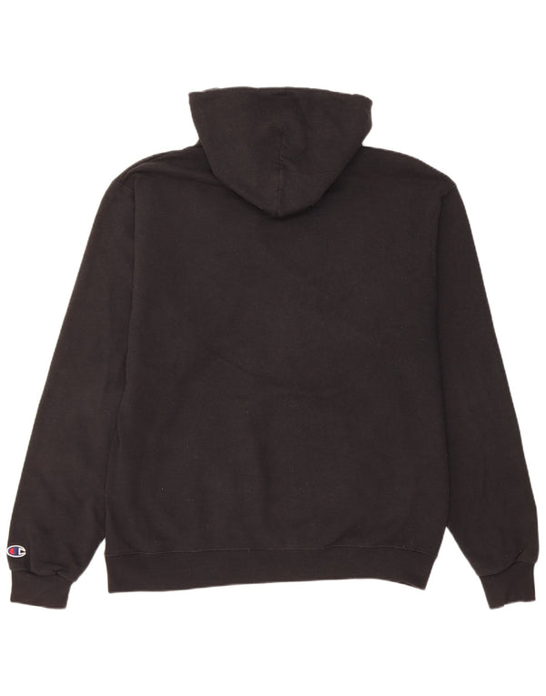 Champion Sudadera Con Capucha Gráfica Para Hombre Jersey Grande De Algodón Negro