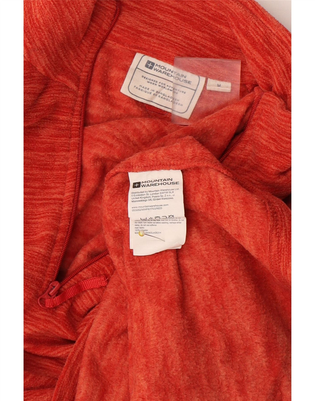 Jersey de forro polar con cremallera y cuello para hombre de Mountain Warehouse con moteados naranjas medianos