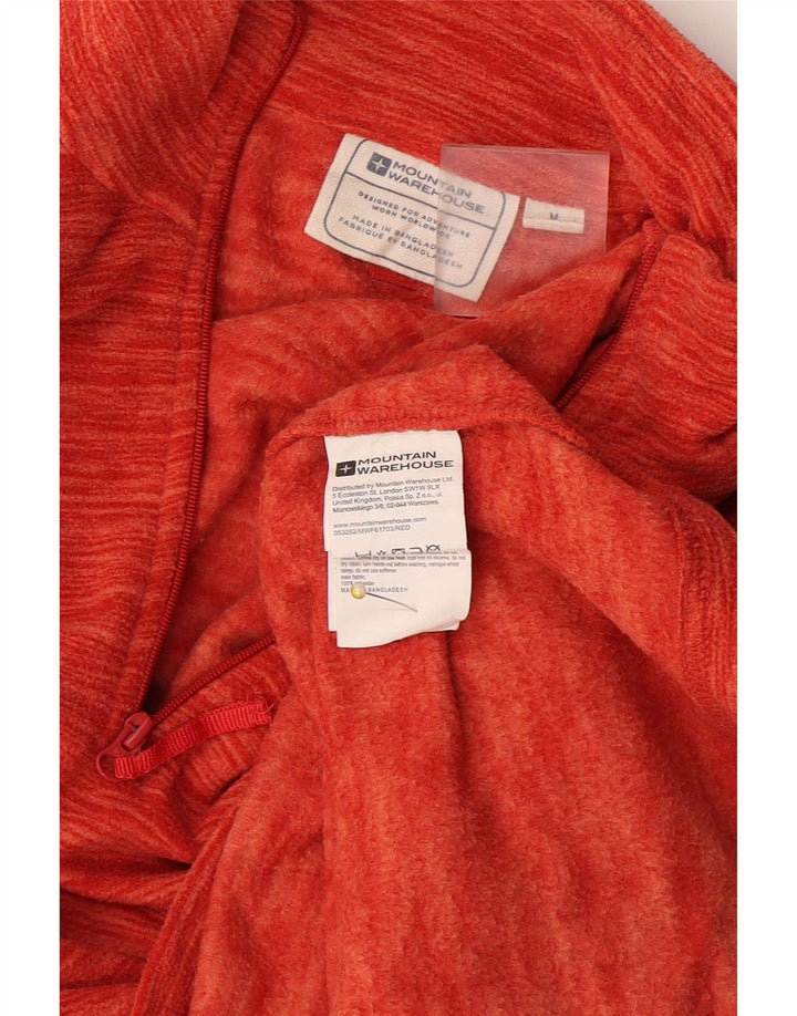 Jersey de forro polar con cremallera y cuello para hombre de Mountain Warehouse con moteados naranjas medianos