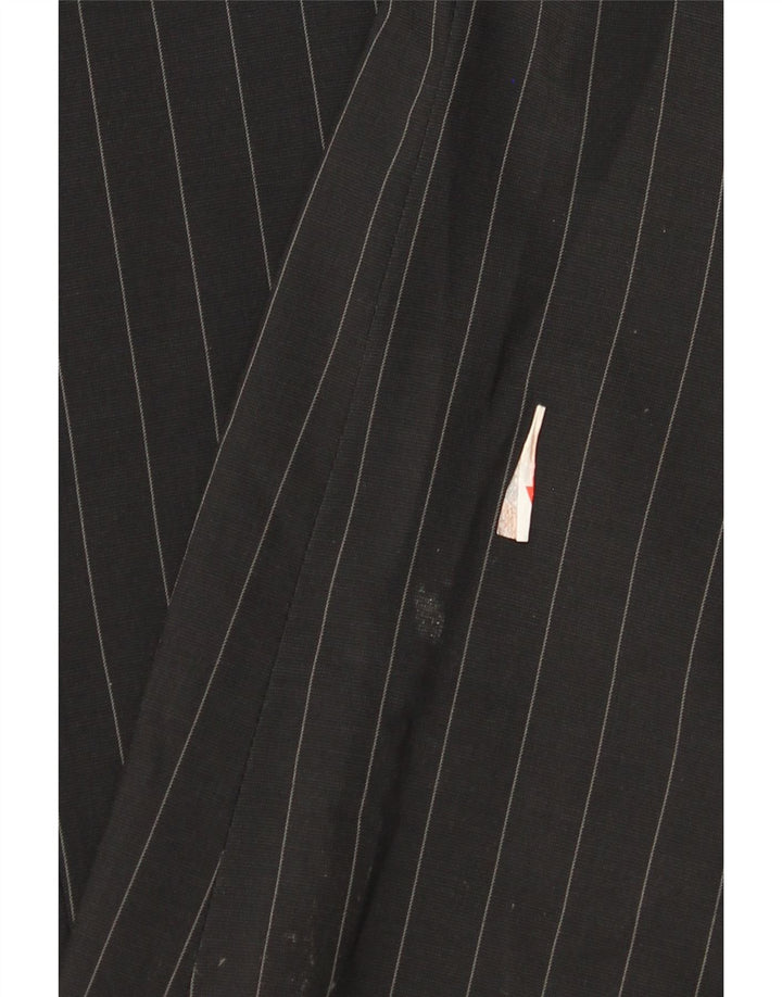 Armani Collezioni Chaqueta tipo blazer de 3 botones para hombre IT 52 Large Black Pinstripe