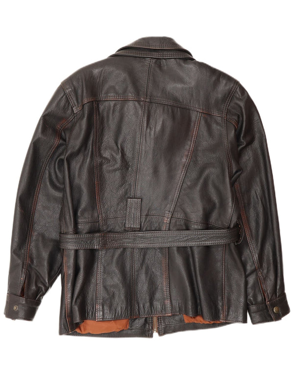 Chaqueta de cuero vintage para mujer Reino Unido 14 Negro medio