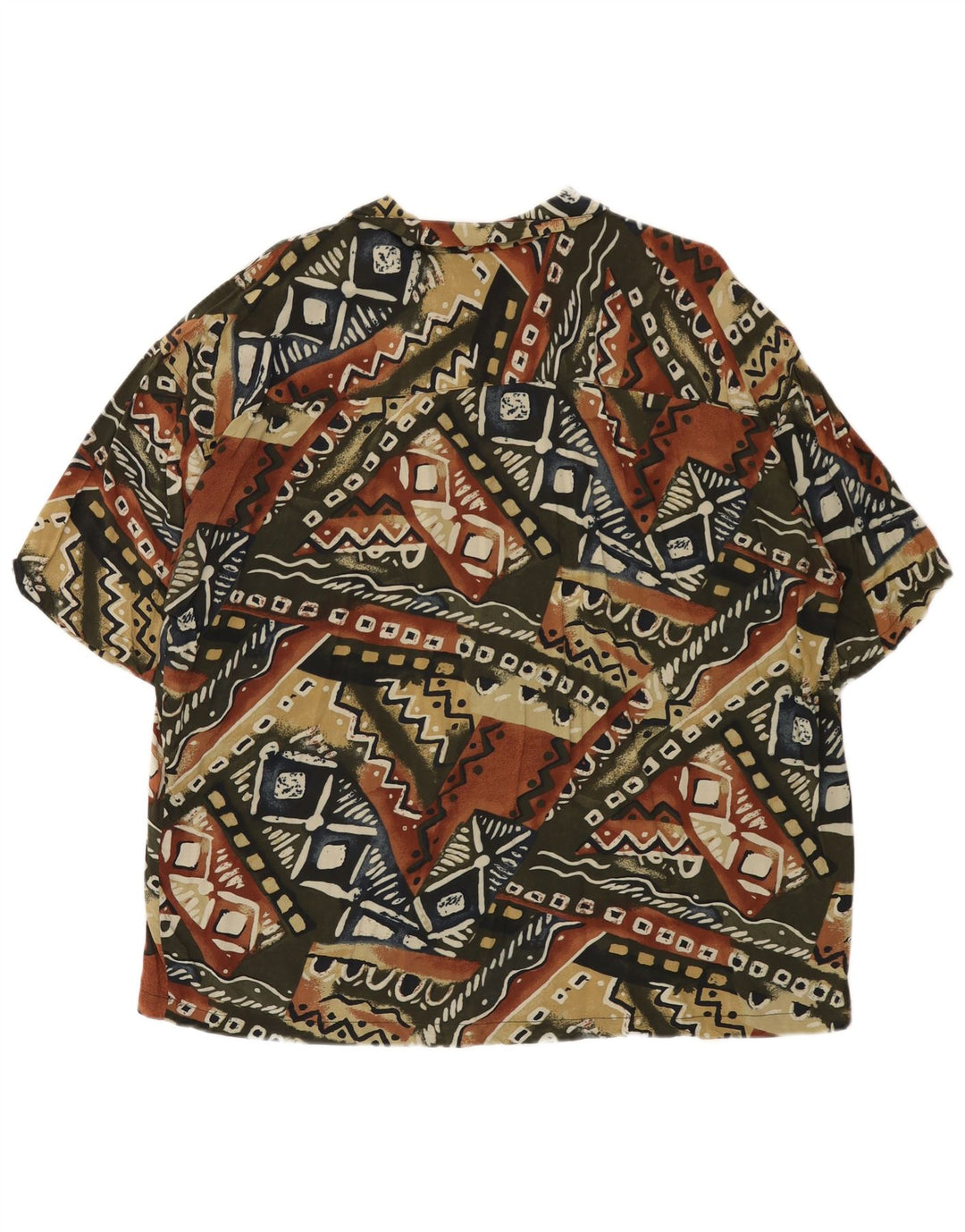 Pull & Bear Camisa Hawaiana Manga Corta Hombre XL Multicolor Geométrico