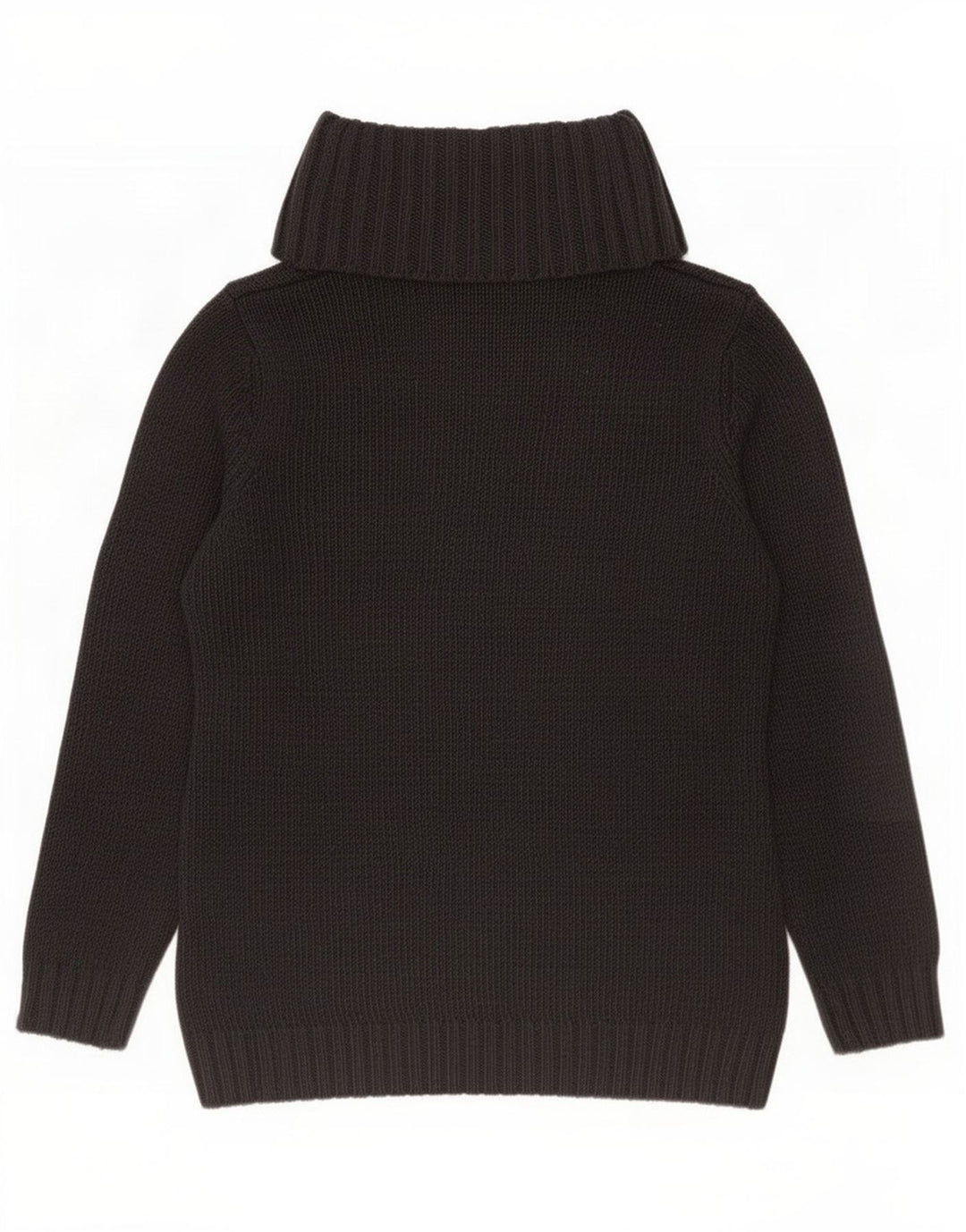 Canda - Jersey con cuello vuelto para mujer, talla 40, tamaño mediano, acrílico negro