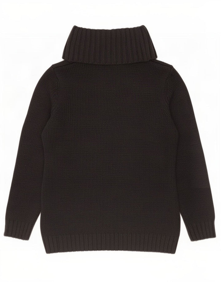 Canda - Jersey con cuello vuelto para mujer, talla 40, tamaño mediano, acrílico negro