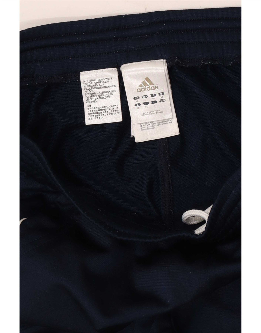 Adidas Mujer Chándal Pantalones Joggers UK 12 Medio Azul Marino Poliéster