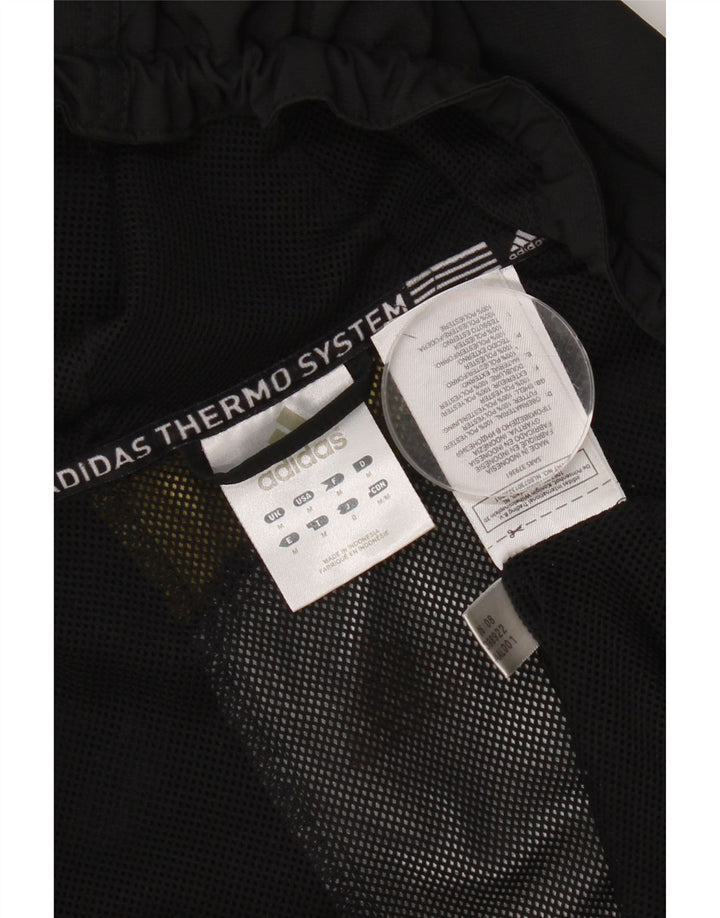 Adidas - Chaqueta de chándal con capucha para hombre, color negro medio, poliéster