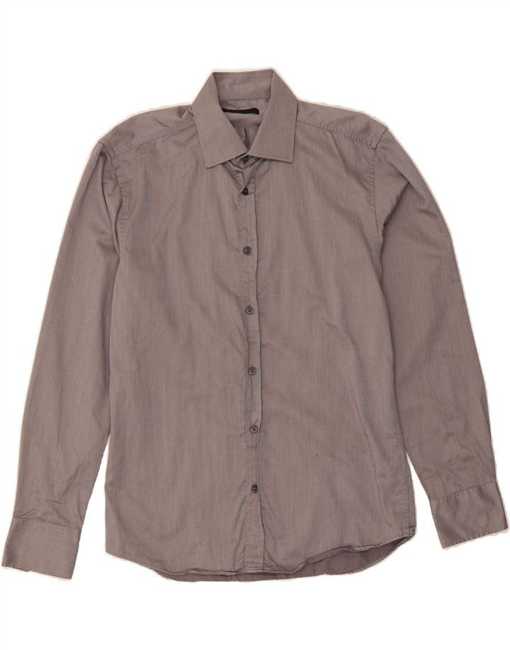 JACK & JONES Mens Shirt Medium Grey Cotton Vintage Jack & Jones and Second-Hand Jack & Jones from Messina Hembry 