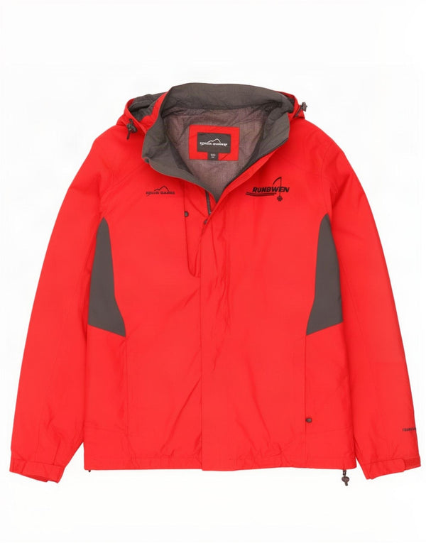 Eddie Bauer Chaqueta cortavientos para hombre 2XL Poliéster color rojo