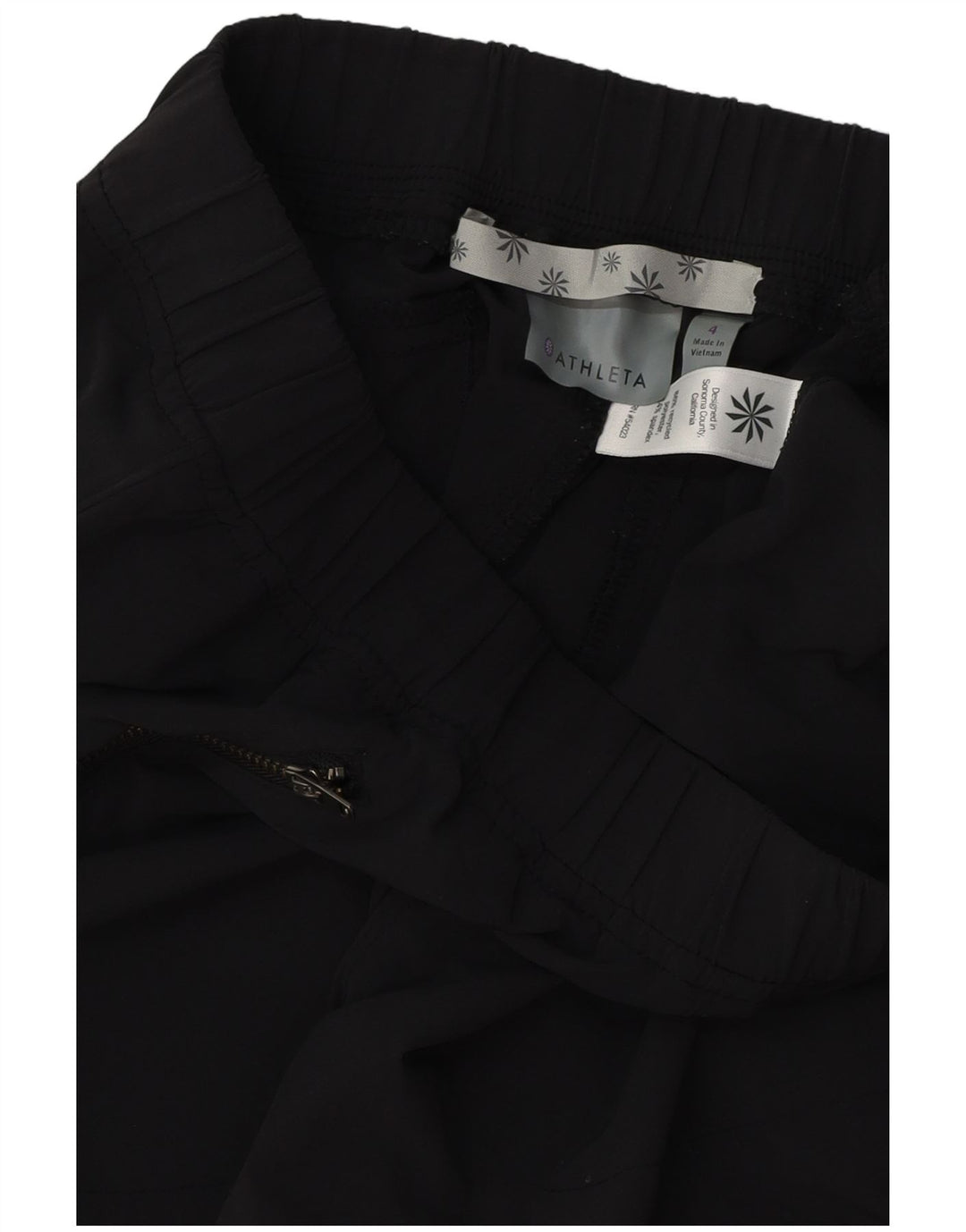 ATHLETA Pantalones casuales delgados para mujer US 4 Small W28 L28 Poliéster negro