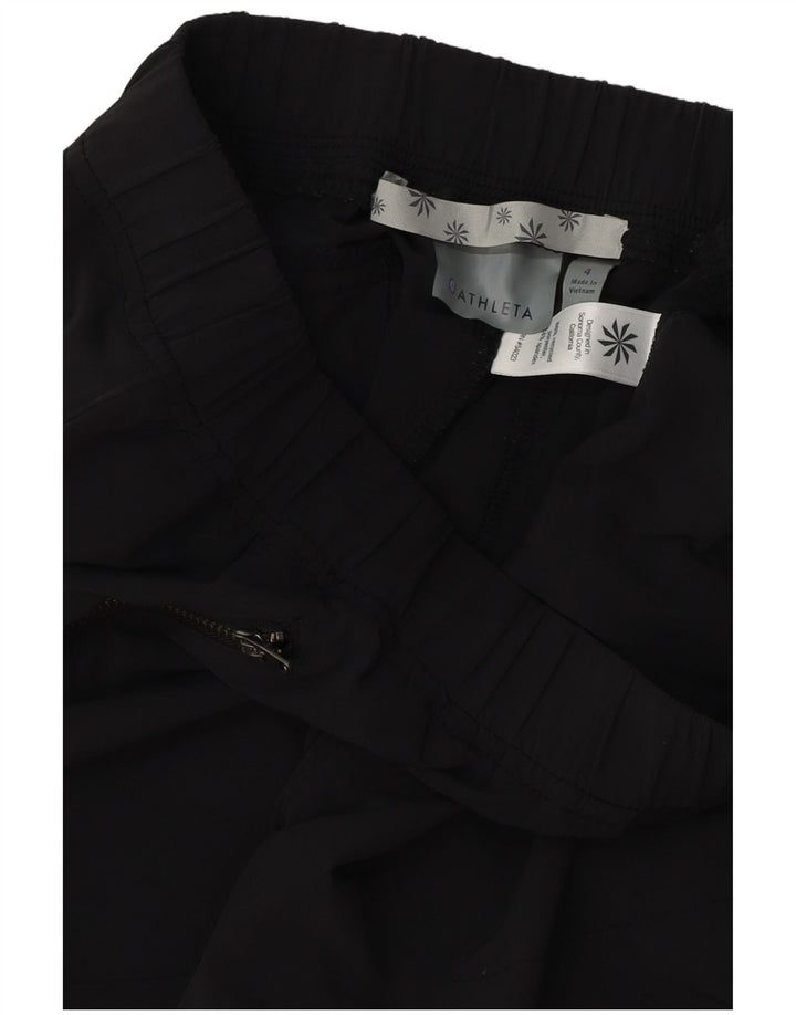 ATHLETA Pantalones casuales delgados para mujer US 4 Small W28 L28 Poliéster negro