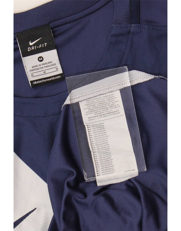Camiseta Nike Dri Fit Graphic para hombre con bloques de color azul marino mediano