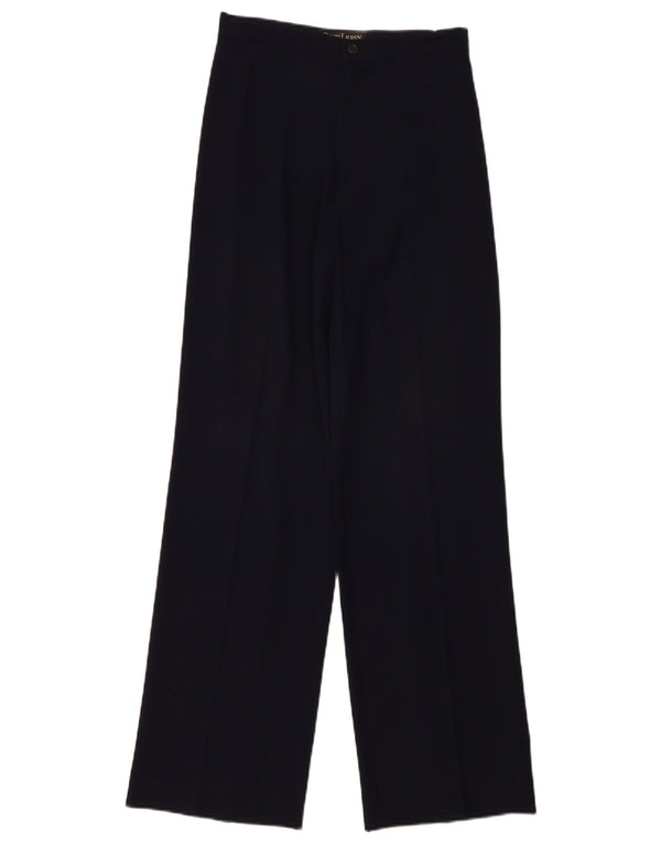 Ralph Lauren Pantalones de traje de cintura alta para mujer US 8 Medium W28 L31 Azul marino