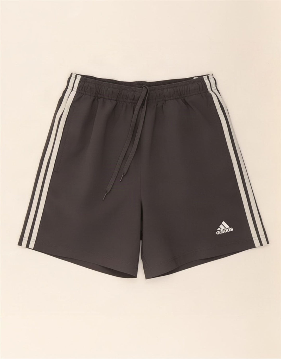 Adidas - Pantalones cortos deportivos para hombre, poliéster gris grande