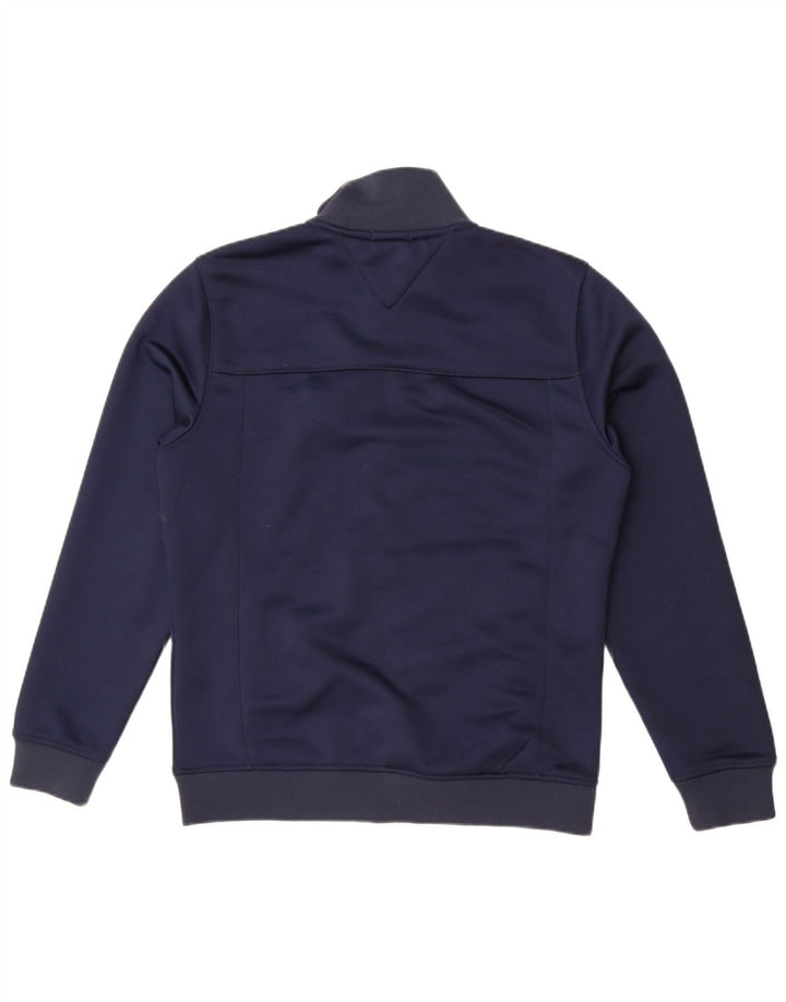 Tommy Hilfiger Chaqueta tipo chándal para hombre con bloques de color azul marino mediano
