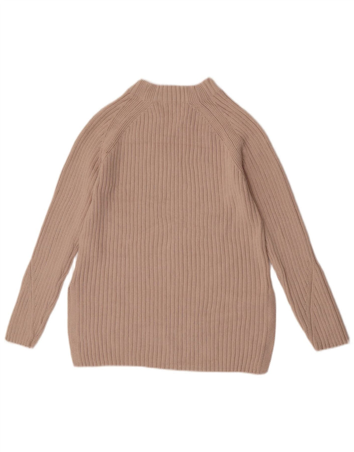 Marks & Spencer Jersey con Cuello Alto para Mujer XS Algodón Beige