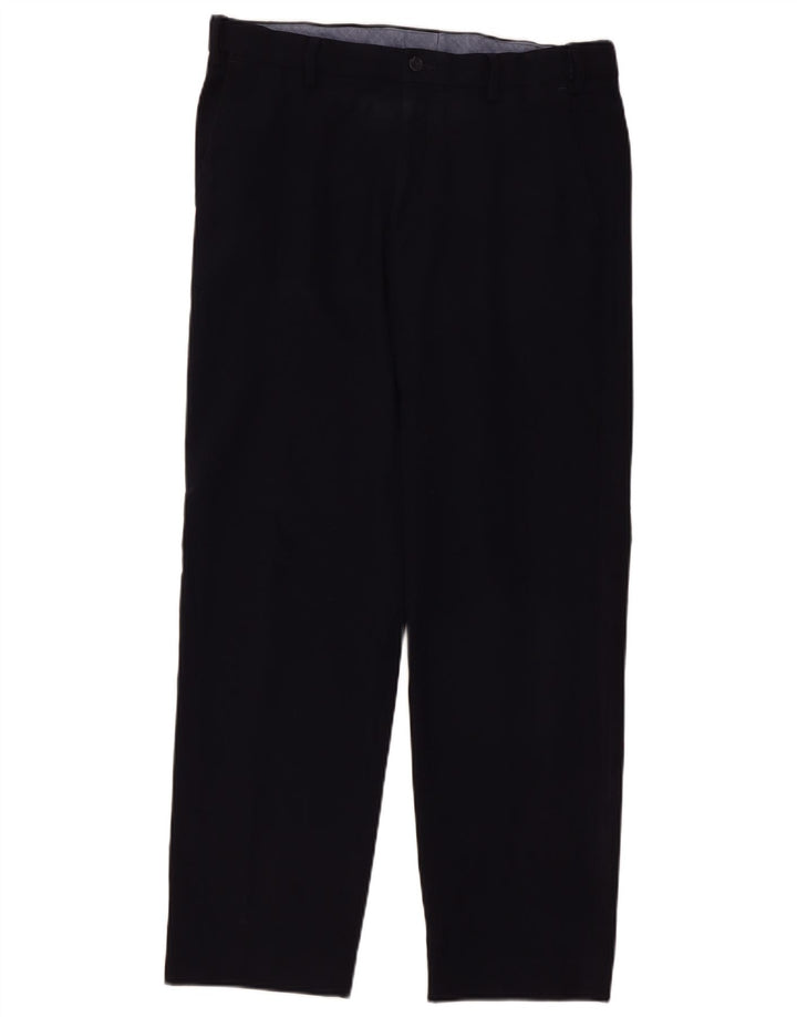 Marks & Spencer Pantalón de traje regular recto para hombre W34 L31 Azul marino