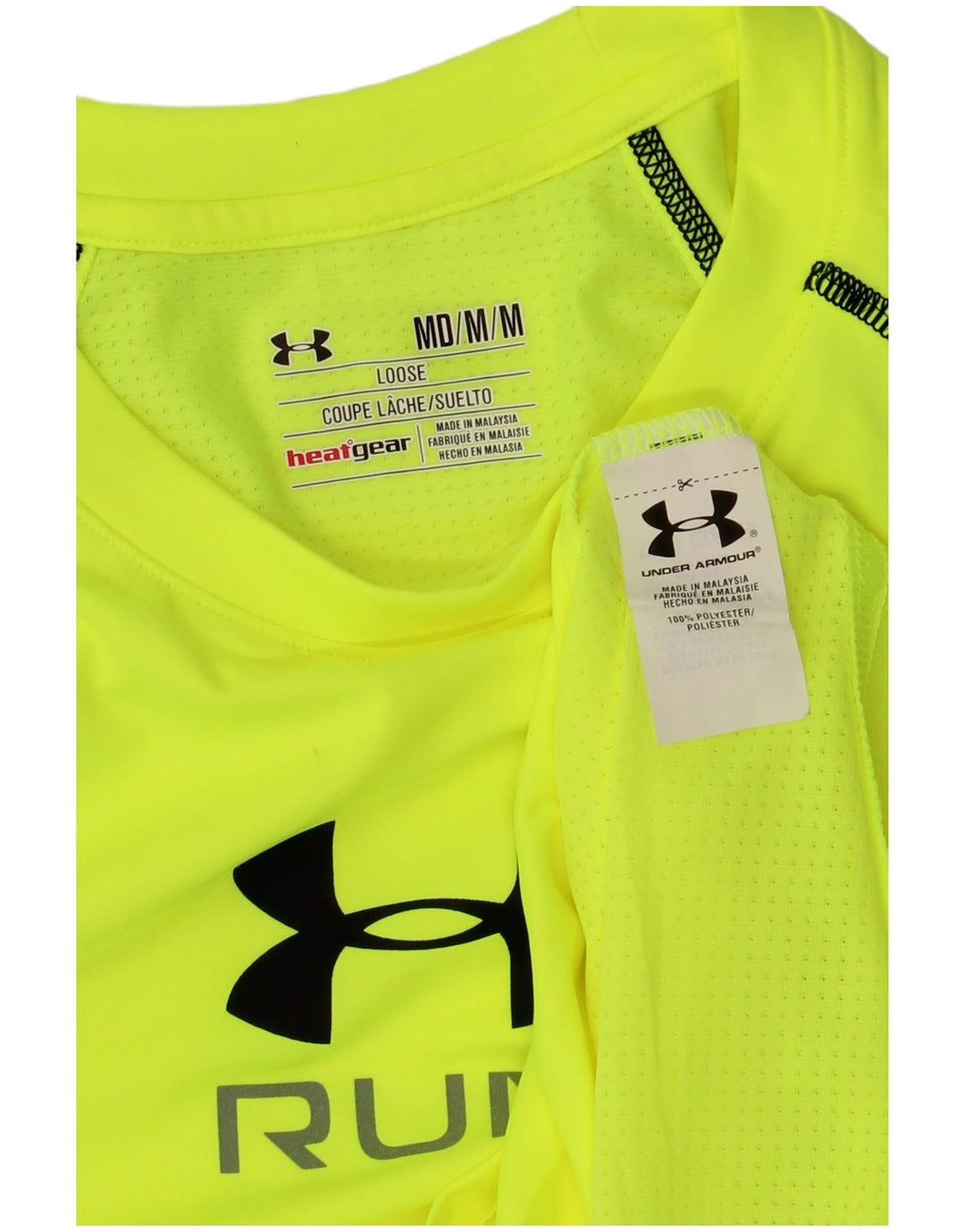 UNDER ARMOUR Camiseta gráfica Heat Gear para hombre Top Poliéster verde medio