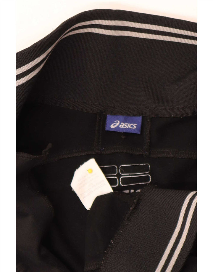 Asics Mens Graphic Chándal Top Chaqueta Pequeña Poliéster Negro