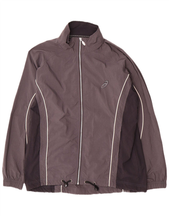 Asics Hombre Chándal Top Chaqueta Grande Gris Colorblock Nylon