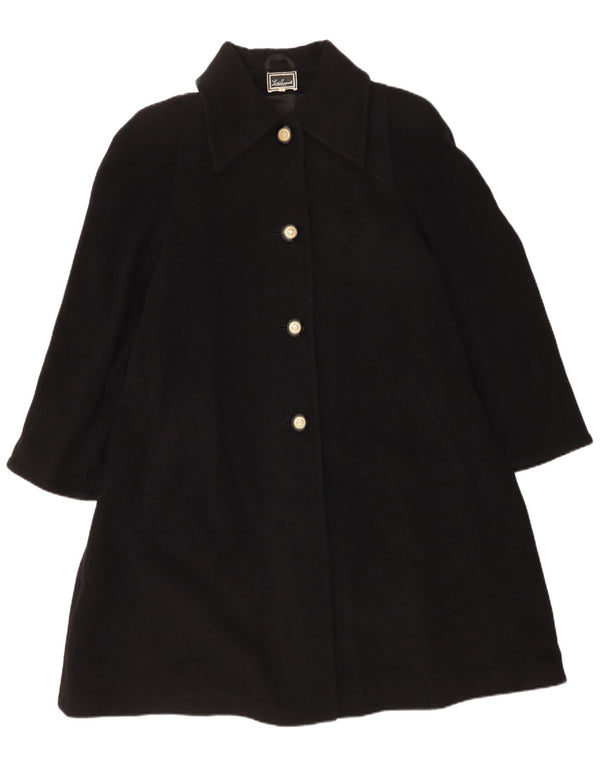 Luisa Spagnoli Abrigo para mujer Reino Unido 44 Lana virgen negra mediana
