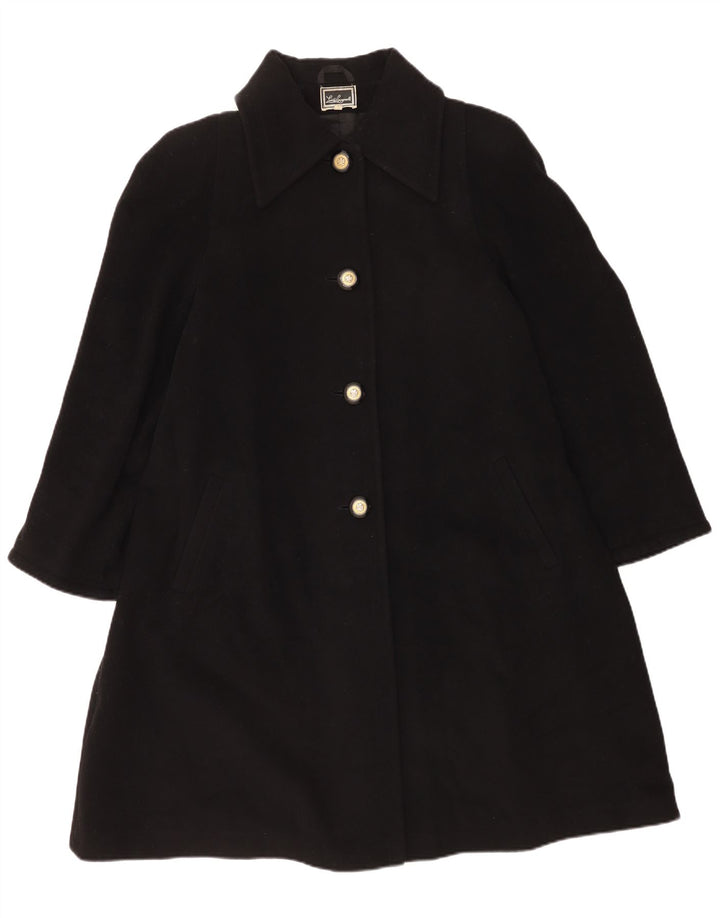 Luisa Spagnoli Abrigo para mujer Reino Unido 44 Lana virgen negra mediana