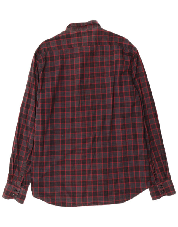 Conte of Florence Camisa para hombre 2XL Algodón a cuadros rojos