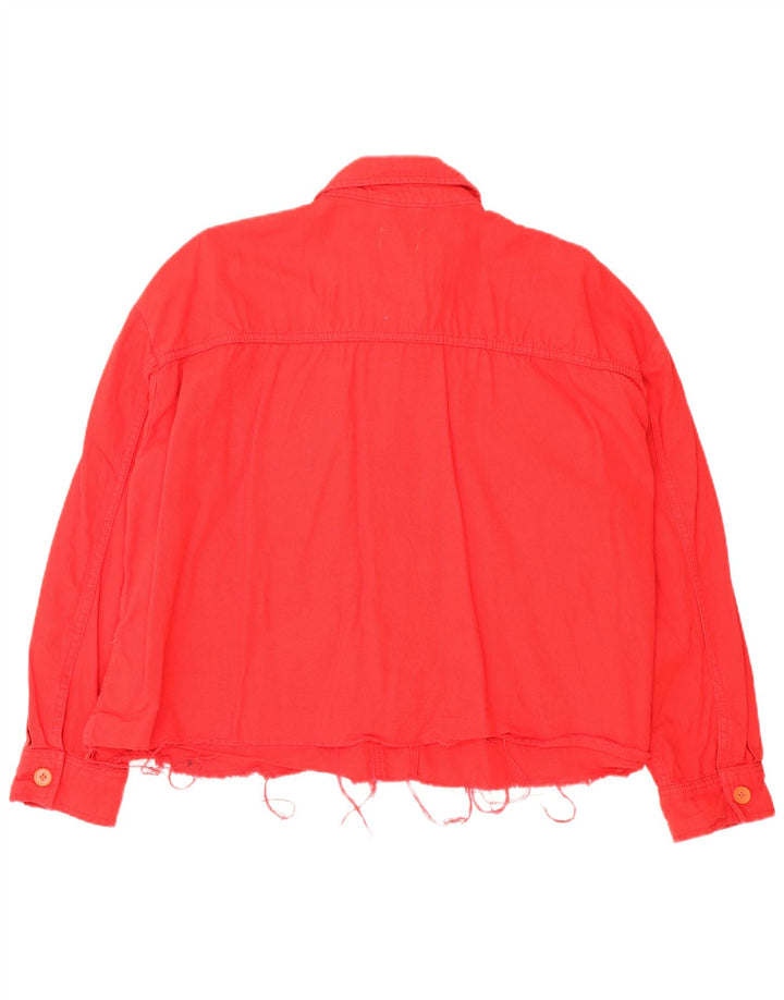 Topshop Chaqueta bomber extragrande para mujer Petite Crop UK 46 Grande Algodón rojo