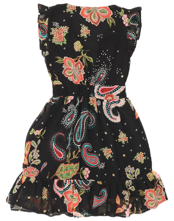 Liu Jo Vestido Escalonado para Mujer UK 42 Medium Black Paisley