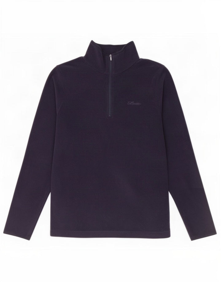 Lotto Jersey De Forro Polar Con Cremallera Y Cuello Para Hombre Pequeño Poliéster Azul Marino