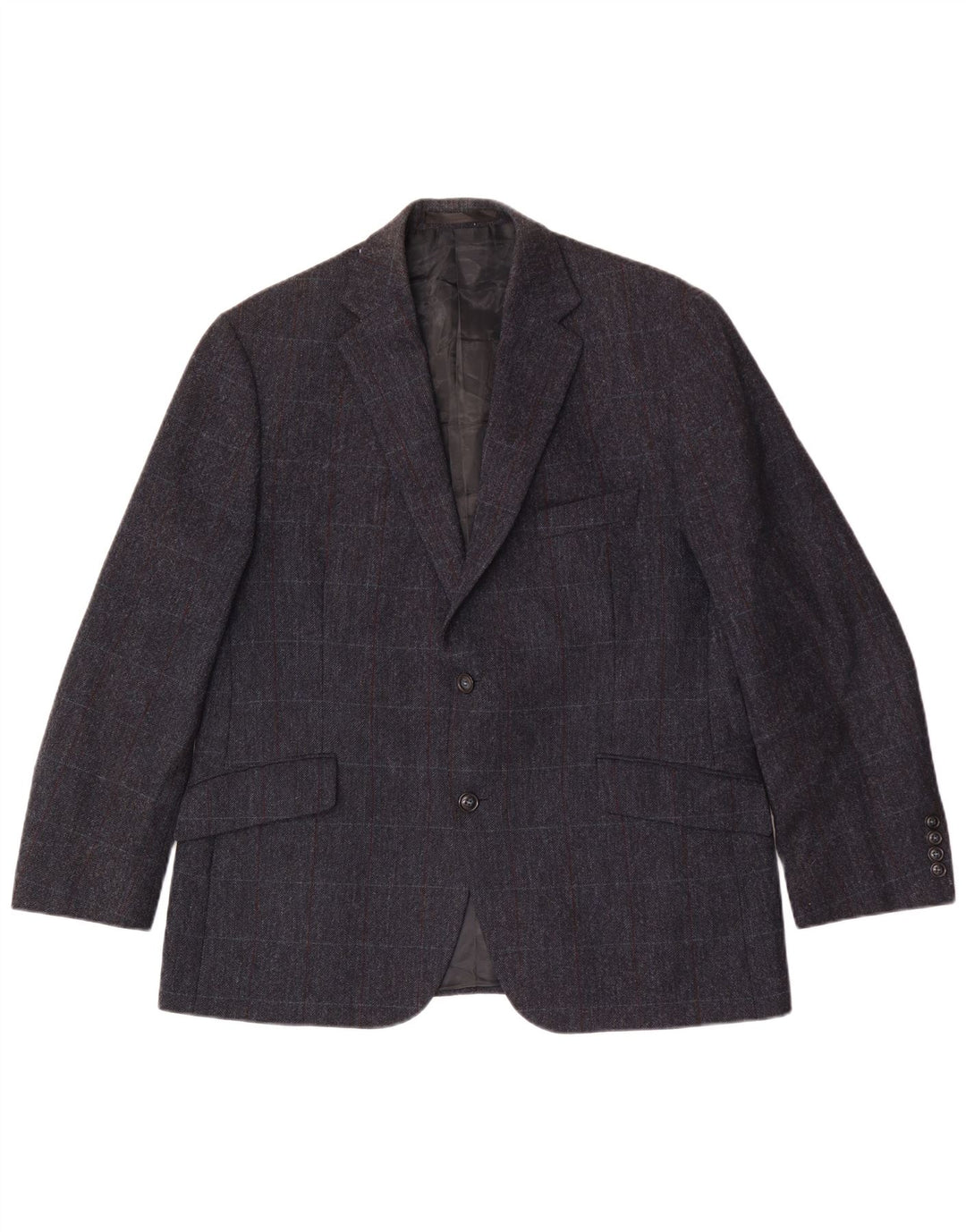 Marks & Spencer Chaqueta tipo blazer de 2 botones para hombre UK 44 XL Lana a cuadros azul marino