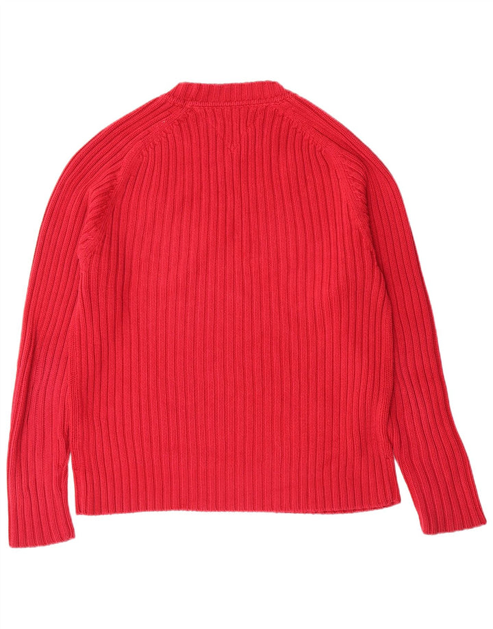 TOMMY HILFIGER Jersey con cuello redondo y gráfico para hombre, talla grande, rojo clásico