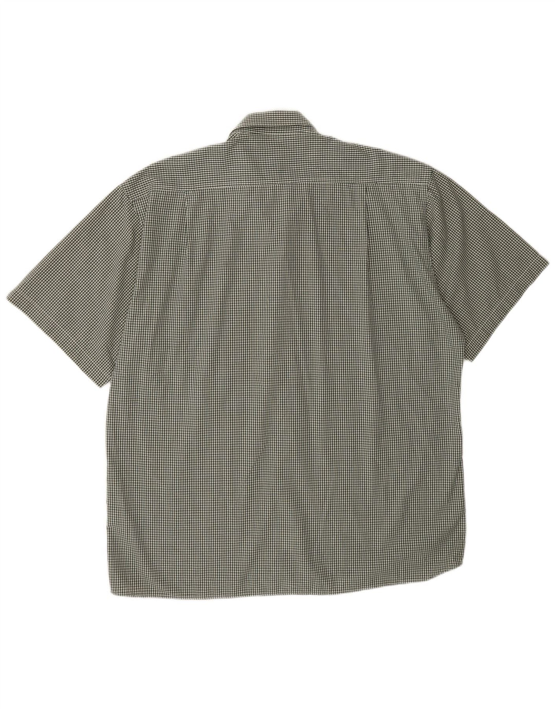 Pierre Cardin Camisa de manga corta para hombre Talla 42 Cuadro grande verde