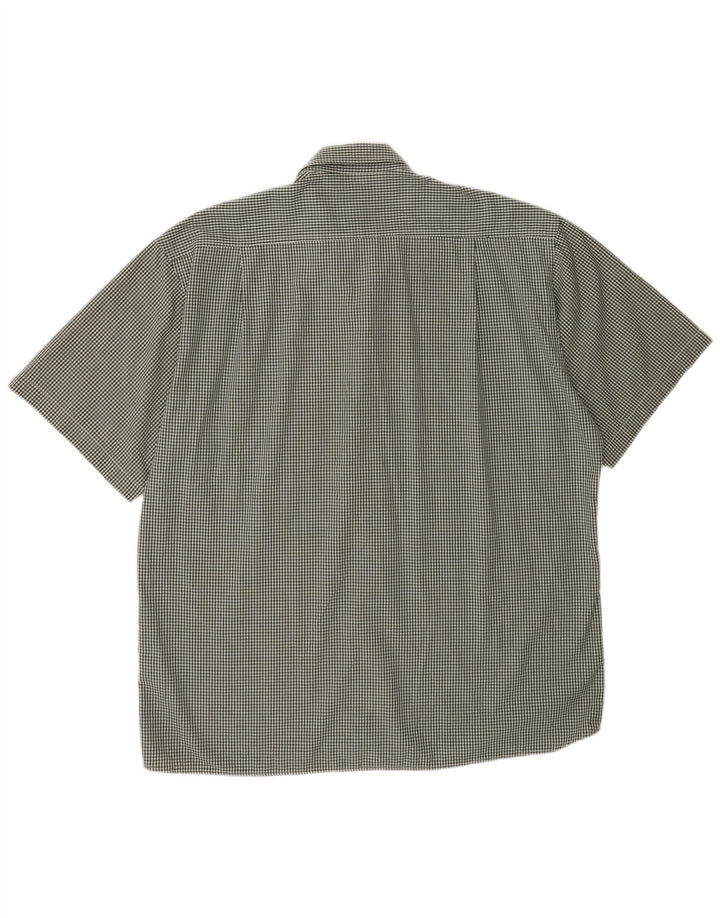 Pierre Cardin Camisa de manga corta para hombre Talla 42 Cuadro grande verde