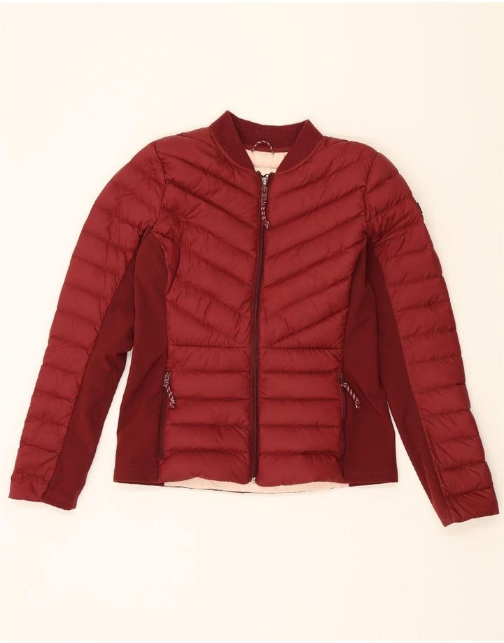 HOLLISTER Womens Padded Jacket UK 12 Medium Burgundy Nylon Vintage Hollister and Second-Hand Hollister from Messina Hembry 