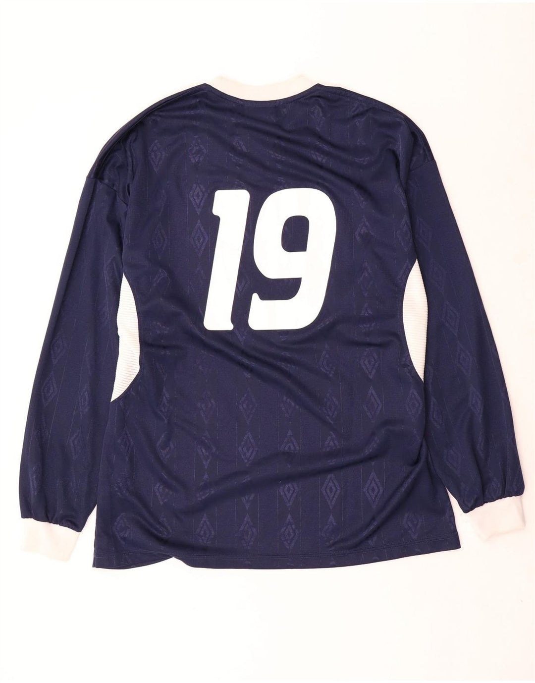 Umbro Hombre Gráfico Top Manga Larga XL Poliéster Geométrico Azul Marino