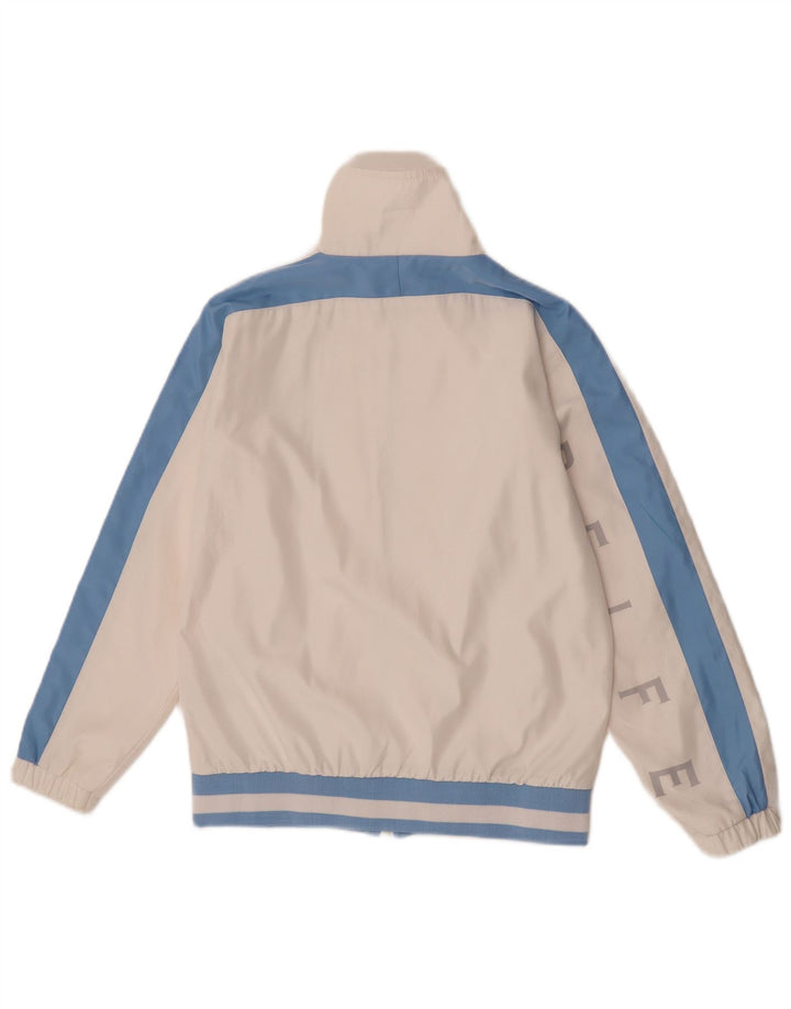 Belfe Hombre Chaqueta De Chándal Estampada Pequeña Poliéster Color Block Blanco Pequeño
