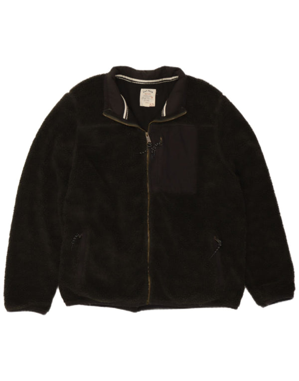 Fat Face Mens Fleece Jacket UK 42 XL Khaki Polyester