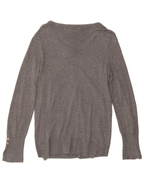 Zara Mujer Cárdigan Suéter UK 44 Grande Gris