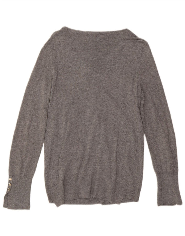Zara Mujer Cárdigan Suéter UK 44 Grande Gris