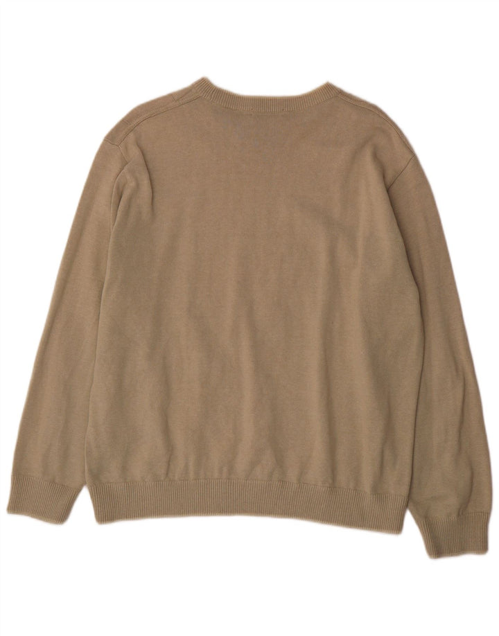 Marks & Spencer - Jersey de cuello redondo para hombre, talla grande, color beige