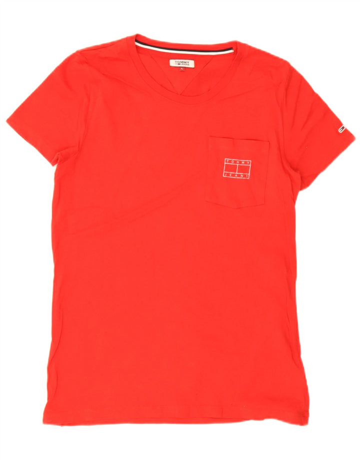 Tommy Hilfiger - Camiseta para hombre, talla grande, algodón rojo