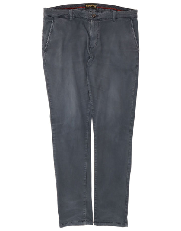 Refrigiwear Pantalones chinos delgados para hombre IT 52 XL W36 L32 Azul marino Algodón