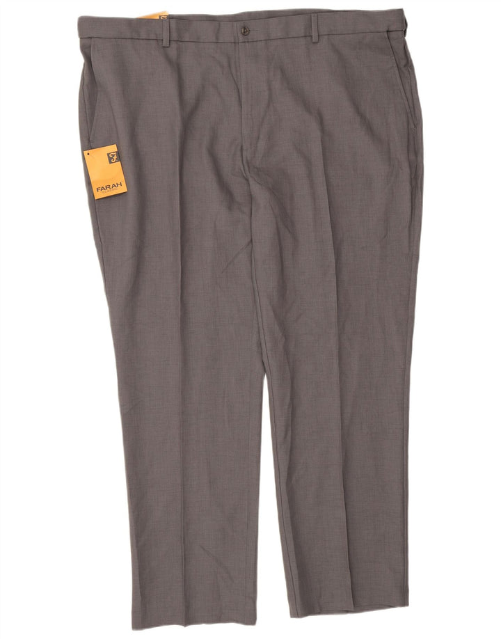Farah Pantalón Chino Recto Para Hombre W48 L31 Poliéster Gris