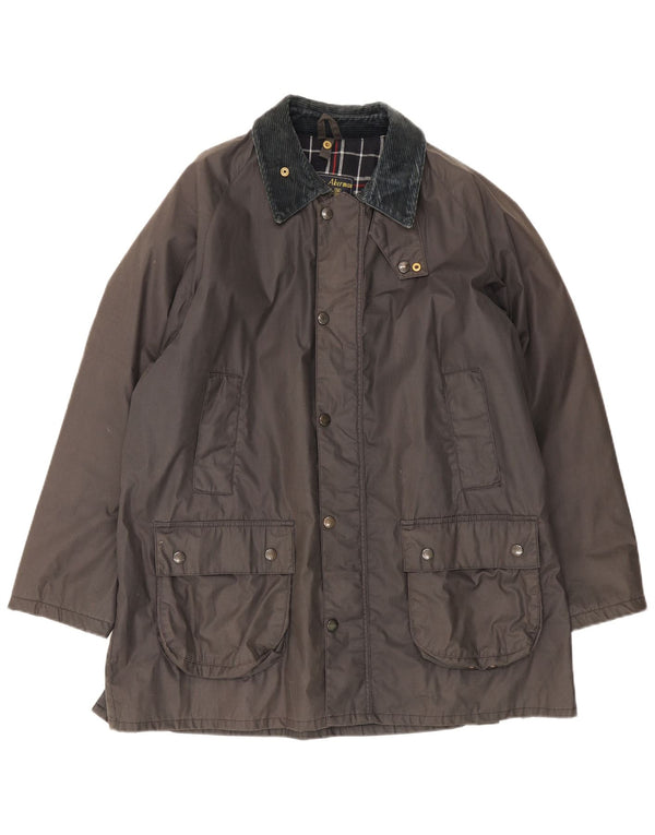 Wilkes&Akerman Chaqueta de algodón encerado para hombre UK 40 Large Grey